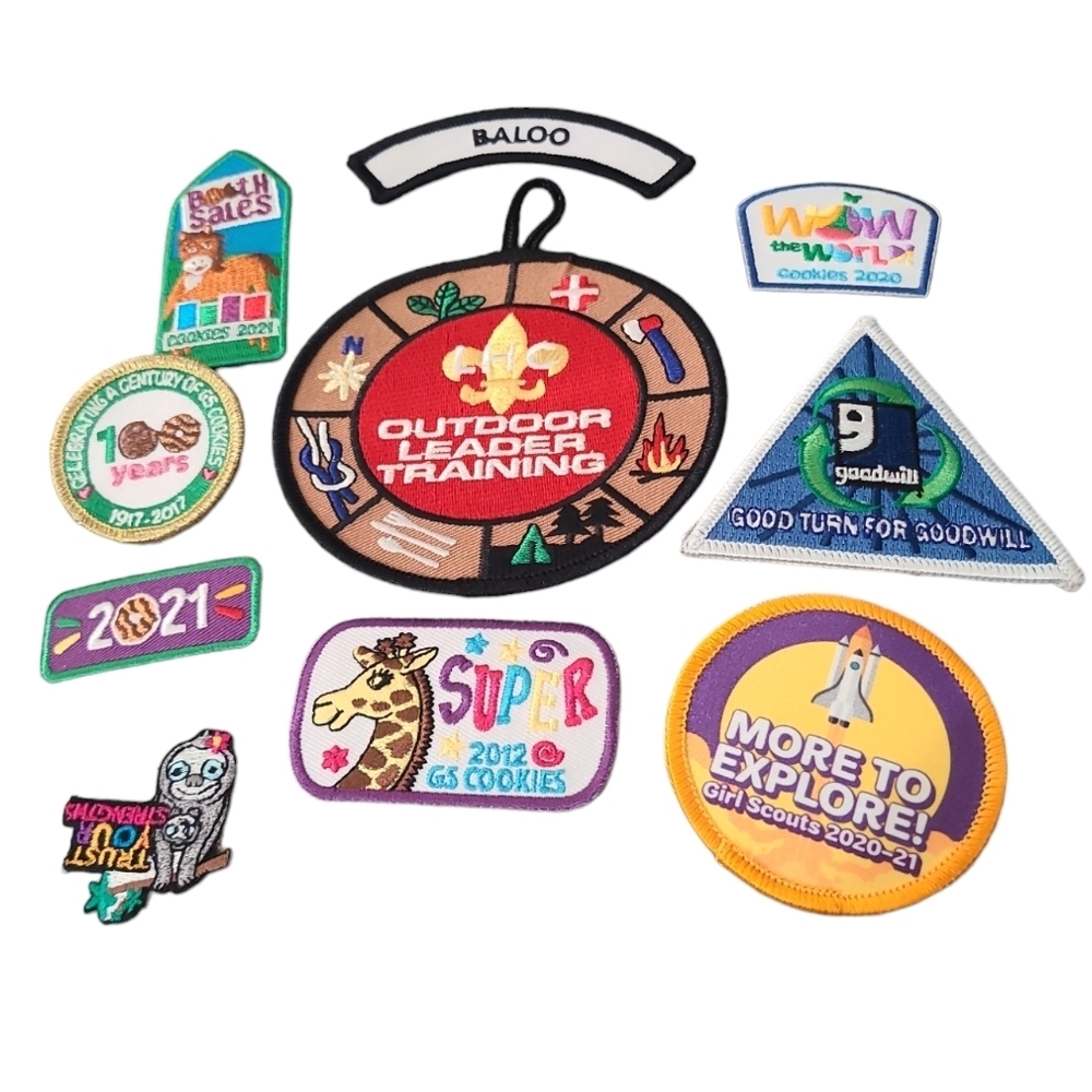 Lot Of 10 Girl Scout Badges Patches